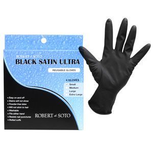 Robert de Soto Black Satin Ultra Reusable Gloves