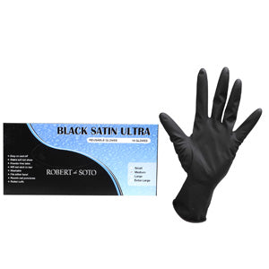 Robert de Soto Black Satin Ultra Reusable Gloves